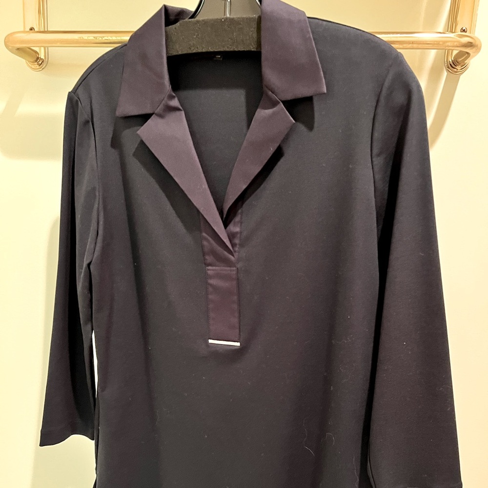 Lafayette 148 Collared long sleeve blouse
